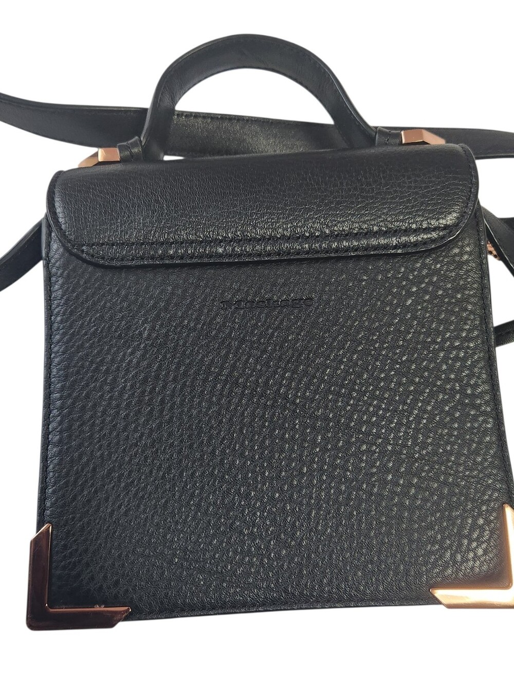 Mackage Top-Handle Crossbody Bag with Rose Gold Hardware - Picture 3 of 10